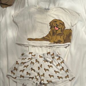 Dog Print Pajama Set